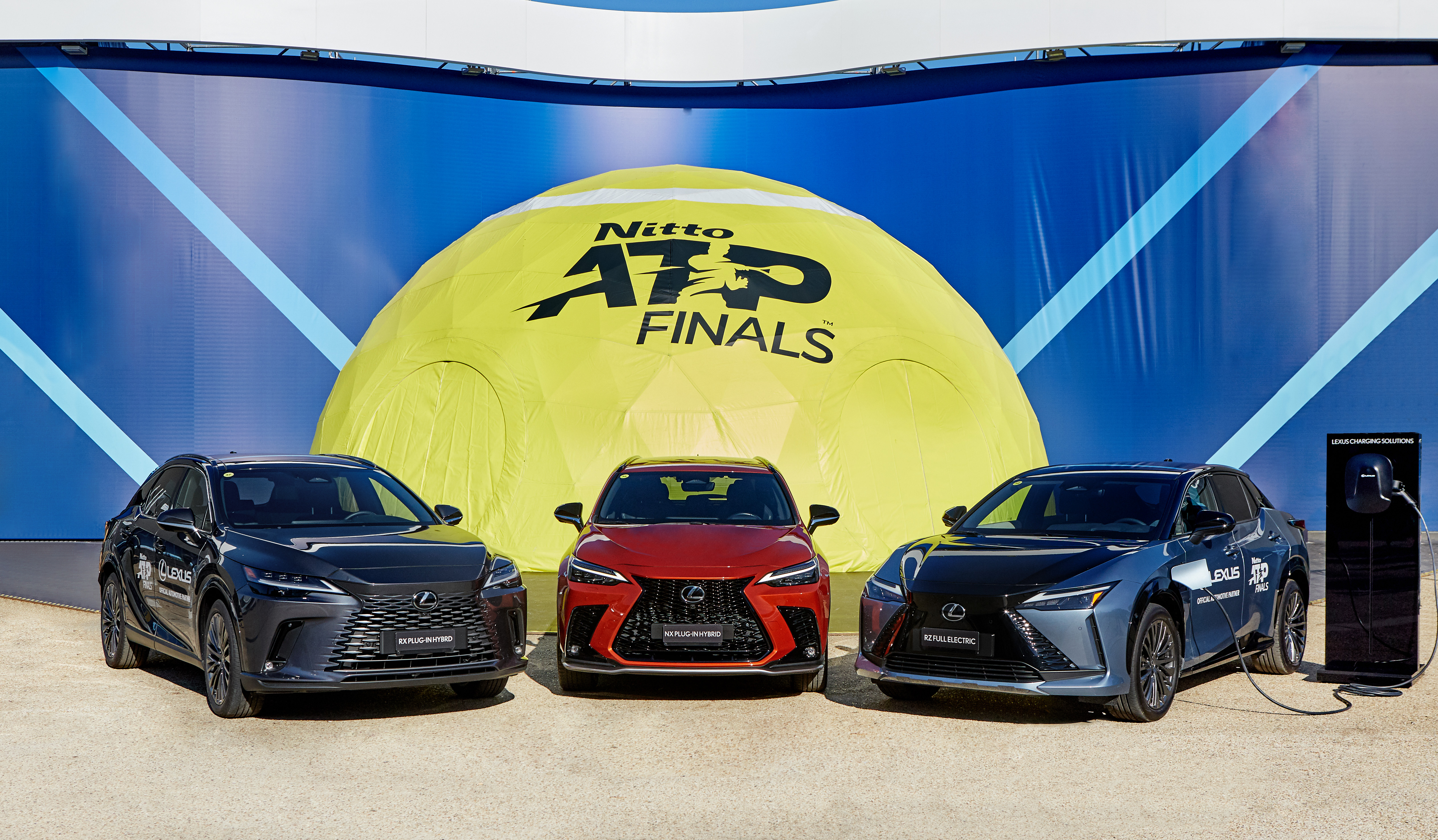 Lexus ATP Finals - Lexus RX 450h+,  Lexus NX 450h+ und Lexus RZ 450e